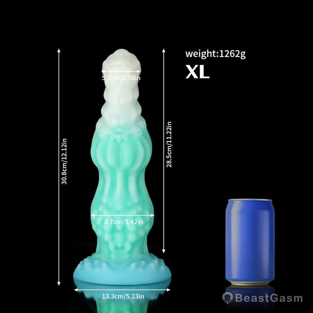 Colorful Dog Knot Dildo – Glow-in-the-Dark Fantasy Fun - BeastGasm